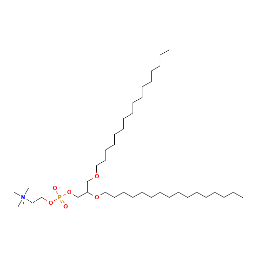 2,3-dihexadecoxypropyl 2-(trimethylazaniumyl)ethyl phosphate (CAS: 69483-37-0) - Chemical Structure and Molecular Formula 