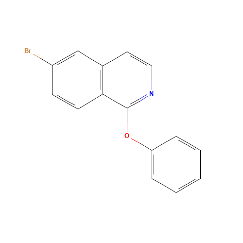 6-bromo-1-phenoxyisoquinoline (CAS: 215453-25-1) - Chemical Structure and Molecular Formula 