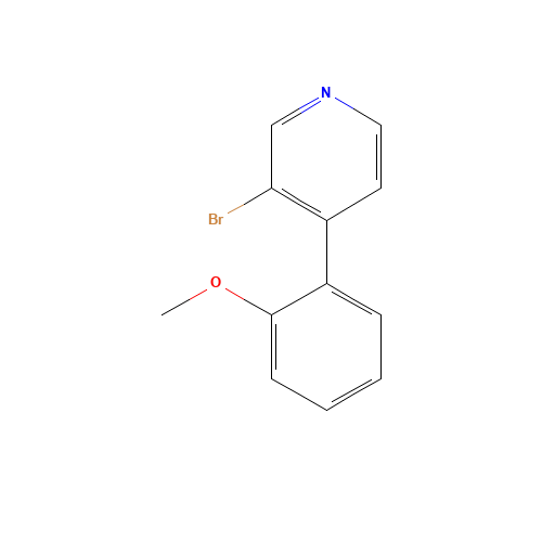 3-bromo-4-(2-methoxyphenyl)pyridine (CAS: 1374665-32-3) - Chemical Structure and Molecular Formula 