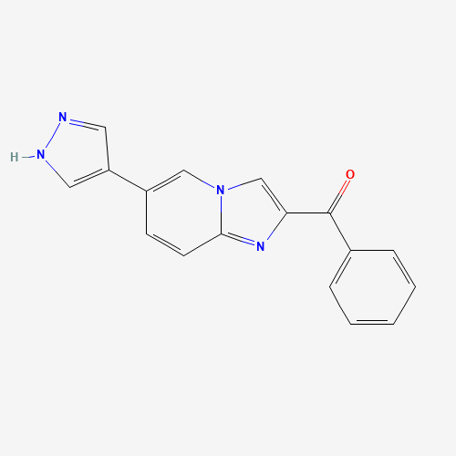 phenyl-[6-(1H-pyrazol-4-yl)imidazo[1,2-a]pyridin-2-yl]methanone (CAS: 1167623-27-9) - Chemical Structure and Molecular Formula 