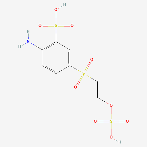 2-amino-5-(2-sulfooxyethylsulfonyl)benzenesulfonic acid (CAS: 42986-22-1) - Chemical Structure and Molecular Formula 