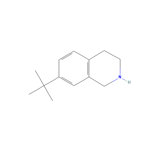 7-tert-butyl-1,2,3,4-tetrahydroisoquinoline (CAS: 625128-59-8) - Chemical Structure and Molecular Formula 