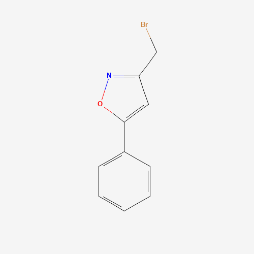 3-(bromomethyl)-5-phenyl-1,2-oxazole (CAS: 154016-50-9) - Chemical Structure and Molecular Formula 