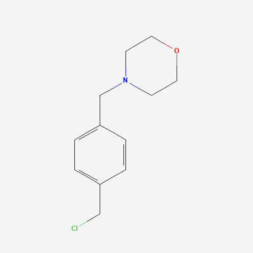 4-[[4-(chloromethyl)phenyl]methyl]morpholine (CAS: 497843-73-9) - Chemical Structure and Molecular Formula 