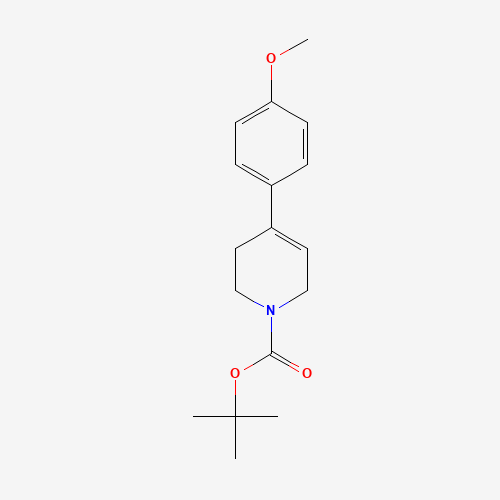 tert-butyl 4-(4-methoxyphenyl)-3,6-dihydro-2H-pyridine-1-carboxylate (CAS: 138647-51-5) - Chemical Structure and Molecular Formula 