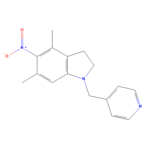 4,6-dimethyl-5-nitro-1-(pyridin-4-ylmethyl)-2,3-dihydroindole (CAS: 1114453-42-7) - Related Chemical Product