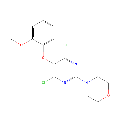 4-[4,6-dichloro-5-(2-methoxyphenoxy)pyrimidin-2-yl]morpholine (CAS: 167403-77-2) - Related Chemical Product