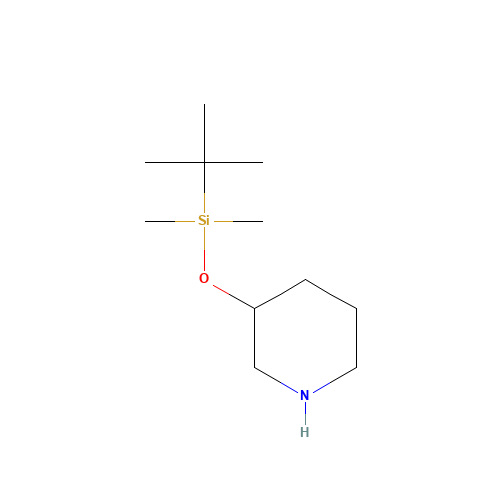 tert-butyl-dimethyl-piperidin-3-yloxysilane (CAS: 154544-53-3) - Chemical Structure and Molecular Formula 