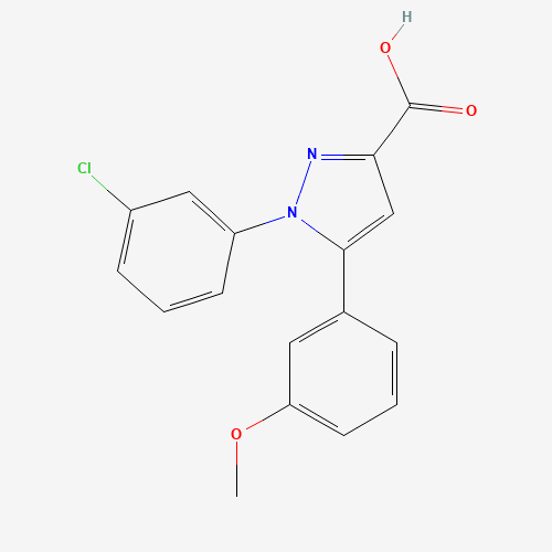 1-(3-chlorophenyl)-5-(3-methoxyphenyl)pyrazole-3-carboxylic acid (CAS: 1187918-78-0) - Related Chemical Product