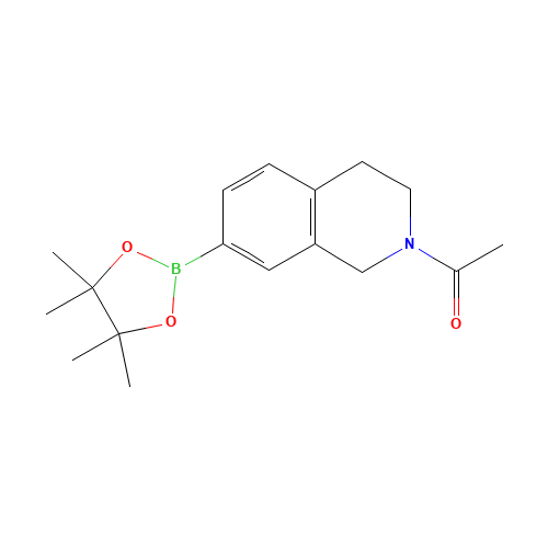 1-[7-(4,4,5,5-tetramethyl-1,3,2-dioxaborolan-2-yl)-3,4-dihydro-1H-isoquinolin-2-yl]ethanone (CAS: 937591-29-2) - Related Chemical Product