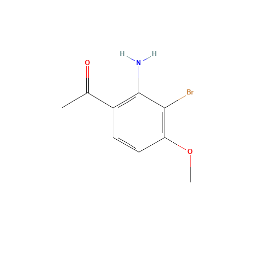 1-(2-amino-3-bromo-4-methoxyphenyl)ethanone (CAS: 923289-30-9) - Chemical Structure and Molecular Formula 