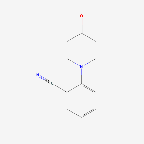 2-(4-oxopiperidin-1-yl)benzonitrile (CAS: 120807-28-5) - Chemical Structure and Molecular Formula 