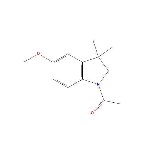 1-(5-methoxy-3,3-dimethyl-2H-indol-1-yl)ethanone (CAS: 74492-52-7) - Chemical Structure and Molecular Formula 