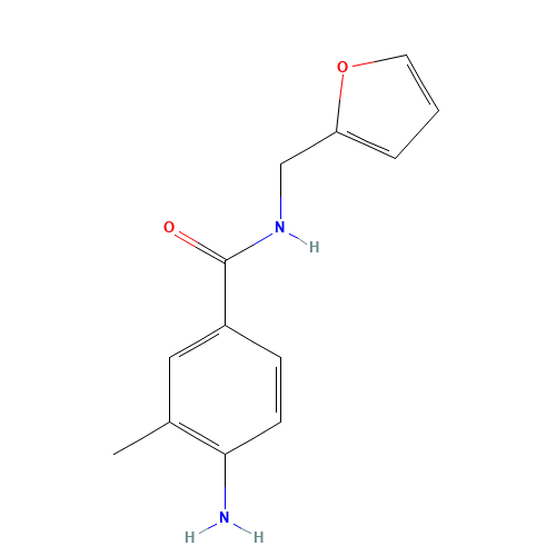 4-amino-N-(furan-2-ylmethyl)-3-methylbenzamide (CAS: 926190-79-6) - Chemical Structure and Molecular Formula 