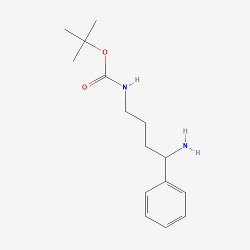 tert-butyl N-(4-amino-4-phenylbutyl)carbamate (CAS: 357443-58-4) - Chemical Structure and Molecular Formula 