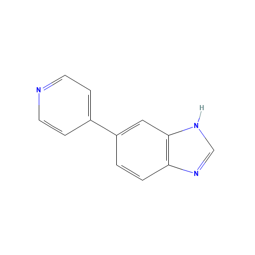 6-pyridin-4-yl-1H-benzimidazole (CAS: 82718-15-8) - Chemical Structure and Molecular Formula 