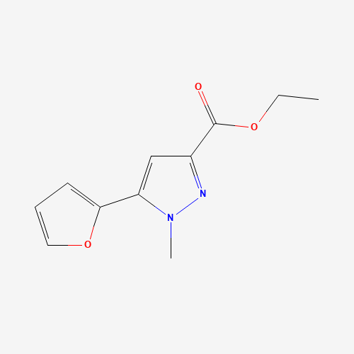 ethyl 5-(furan-2-yl)-1-methylpyrazole-3-carboxylate (CAS: 104296-35-7) - Chemical Structure and Molecular Formula 
