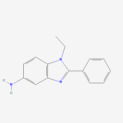 1-ethyl-2-phenylbenzimidazol-5-amine (CAS: 1260883-06-4) - Chemical Structure and Molecular Formula 