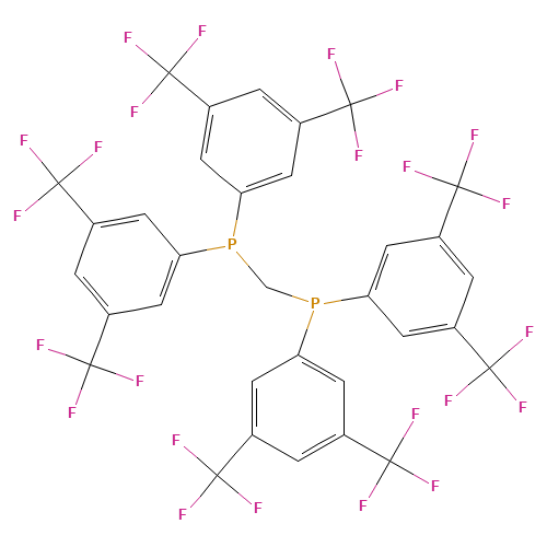bis[3,5-bis(trifluoromethyl)phenyl]phosphanylmethyl-bis[3,5-bis(trifluoromethyl)phenyl]phosphane (CAS: 220185-39-7) - Related Chemical Product
