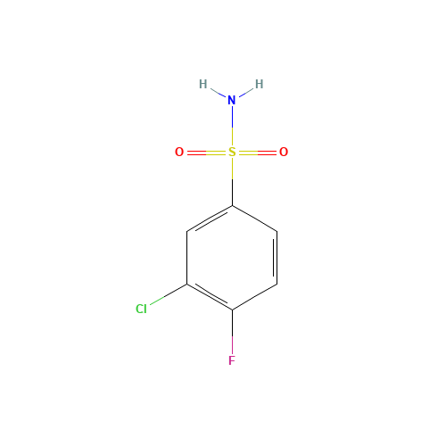 3-chloro-4-fluorobenzenesulfonamide (CAS: 146533-46-2) - Chemical Structure and Molecular Formula 