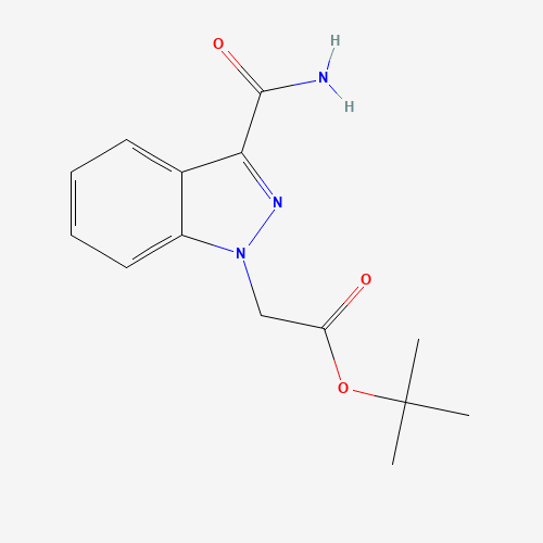 tert-butyl 2-(3-carbamoylindazol-1-yl)acetate (CAS: 1386457-63-1) - Chemical Structure and Molecular Formula 