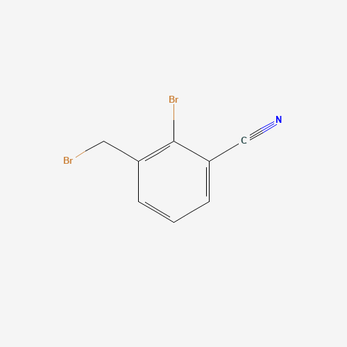 2-bromo-3-(bromomethyl)benzonitrile (CAS: 1086429-87-9) - Chemical Structure and Molecular Formula 
