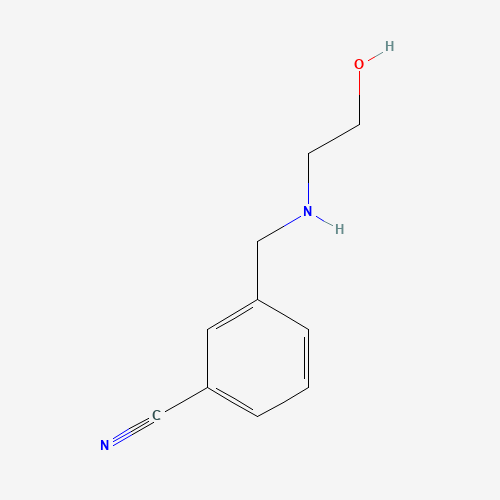 3-[(2-hydroxyethylamino)methyl]benzonitrile (CAS: 1039834-76-8) - Chemical Structure and Molecular Formula 