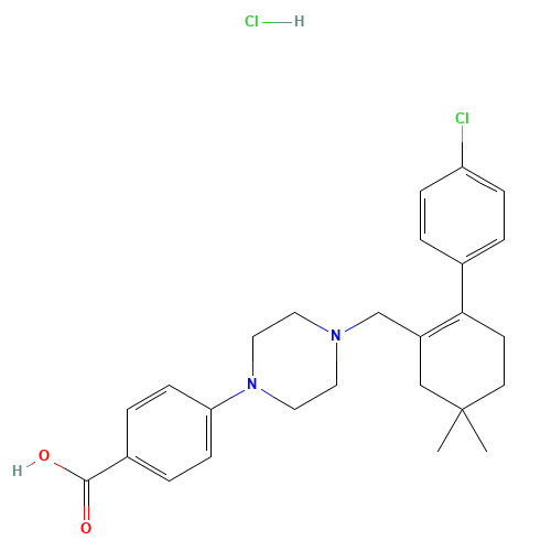 4-[4-[[2-(4-chlorophenyl)-5,5-dimethylcyclohexen-1-yl]methyl]piperazin-1-yl]benzoic acid;hydrochloride (CAS: 1305320-63-1) - Related Chemical Product