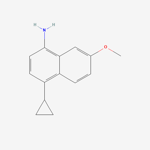 4-cyclopropyl-7-methoxynaphthalen-1-amine (CAS: 878672-03-8) - Chemical Structure and Molecular Formula 