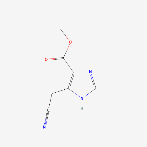 methyl 5-(cyanomethyl)-1H-imidazole-4-carboxylate (CAS: 56039-06-6) - Chemical Structure and Molecular Formula 