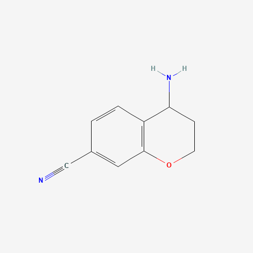 4-amino-3,4-dihydro-2H-chromene-7-carbonitrile (CAS: 321329-91-3) - Chemical Structure and Molecular Formula 