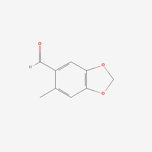 6-methyl-1,3-benzodioxole-5-carbaldehyde (CAS: 58343-54-7) - Chemical Structure and Molecular Formula 