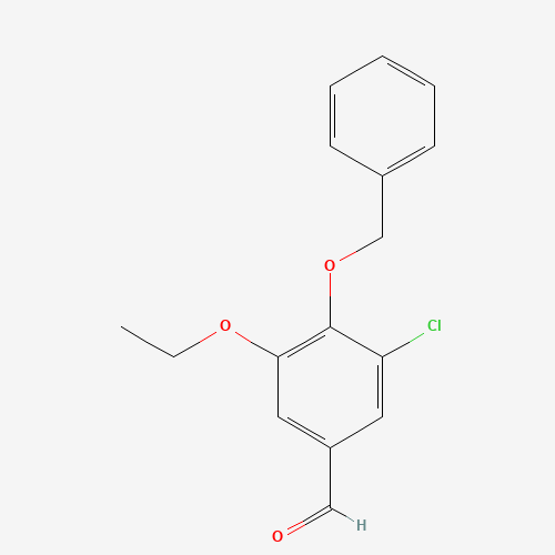 3-chloro-5-ethoxy-4-phenylmethoxybenzaldehyde (CAS: 834907-52-7) - Chemical Structure and Molecular Formula 
