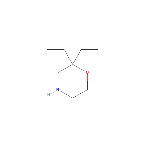 2,2-diethylmorpholine (CAS: 167947-91-3) - Chemical Structure and Molecular Formula 