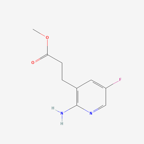 methyl 3-(2-amino-5-fluoropyridin-3-yl)propanoate (CAS: 1228665-99-3) - Chemical Structure and Molecular Formula 