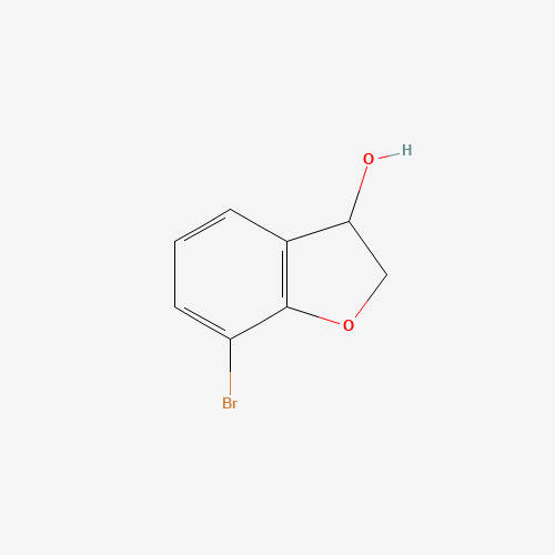 7-bromo-2,3-dihydro-1-benzofuran-3-ol (CAS: 1404230-46-1) - Chemical Structure and Molecular Formula 