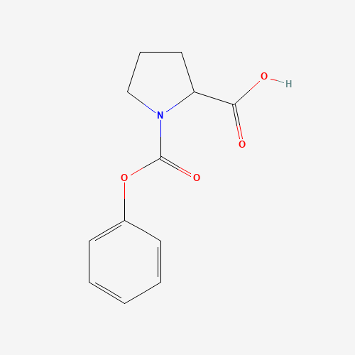1-phenoxycarbonylpyrrolidine-2-carboxylic acid (CAS: 1161602-22-7) - Chemical Structure and Molecular Formula 