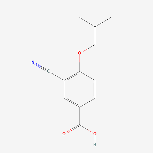 3-cyano-4-(2-methylpropoxy)benzoic acid (CAS: 528607-60-5) - Chemical Structure and Molecular Formula 