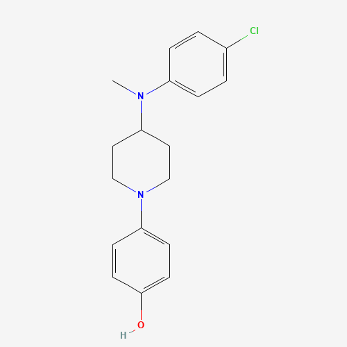 4-[4-(4-chloro-N-methylanilino)piperidin-1-yl]phenol (CAS: 851702-51-7) - Chemical Structure and Molecular Formula 