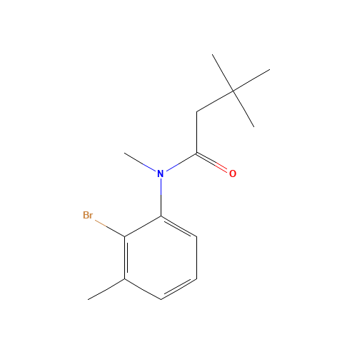 N-(2-bromo-3-methylphenyl)-N,3,3-trimethylbutanamide (CAS: 1319197-31-3) - Chemical Structure and Molecular Formula 