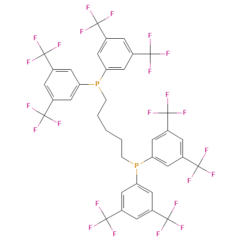 5-bis[3,5-bis(trifluoromethyl)phenyl]phosphanylpentyl-bis[3,5-bis(trifluoromethyl)phenyl]phosphane (CAS: 220185-42-2) - Related Chemical Product