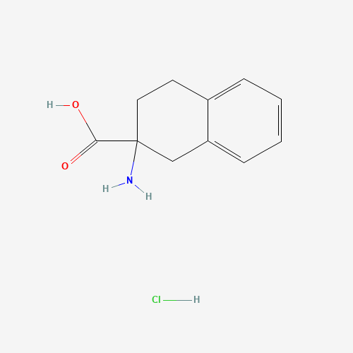 2-amino-3,4-dihydro-1H-naphthalene-2-carboxylic acid;hydrochloride (CAS: 372143-98-1) - Chemical Structure and Molecular Formula 