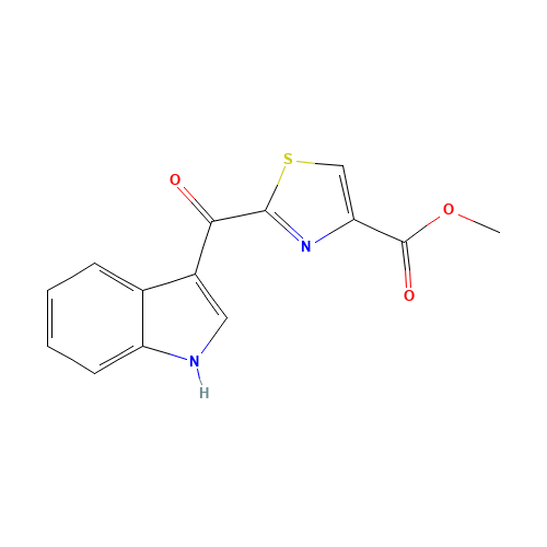 methyl 2-(1H-indole-3-carbonyl)-1,3-thiazole-4-carboxylate (CAS: 448906-42-1) - Chemical Structure and Molecular Formula 