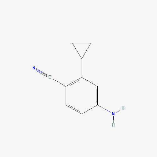 4-amino-2-cyclopropylbenzonitrile (CAS: 1006899-23-5) - Chemical Structure and Molecular Formula 