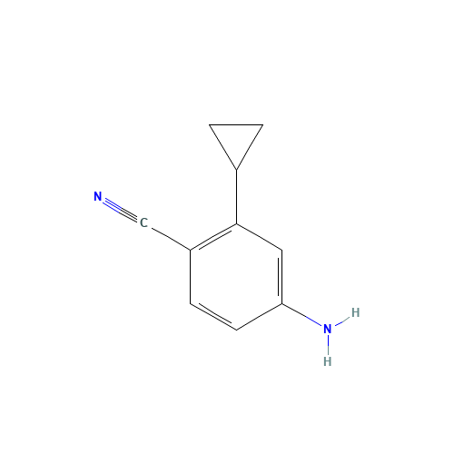 4-amino-2-cyclopropylbenzonitrile (CAS: 1006899-23-5) - Chemical Structure and Molecular Formula 