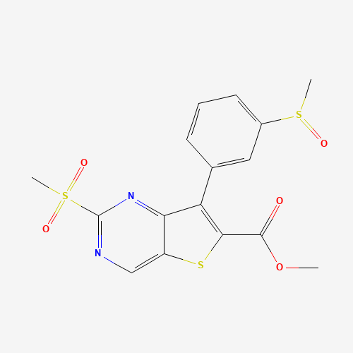 methyl 7-(3-methylsulfinylphenyl)-2-methylsulfonylthieno[3,2-d]pyrimidine-6-carboxylate (CAS: 1462950-22-6) - Related Chemical Product