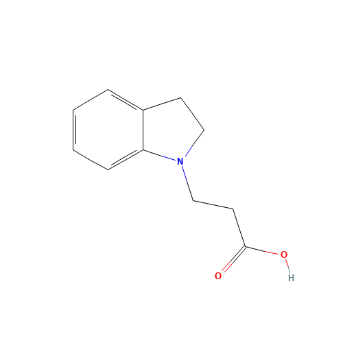 3-(2,3-dihydroindol-1-yl)propanoic acid (CAS: 99855-02-4) - Chemical Structure and Molecular Formula 