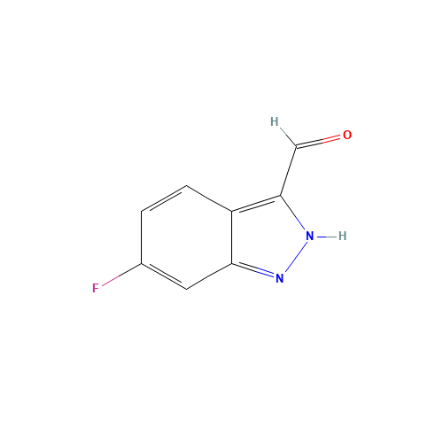 6-fluoro-2H-indazole-3-carbaldehyde (CAS: 518987-33-2) - Chemical Structure and Molecular Formula 