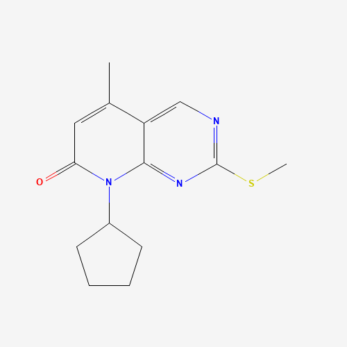 8-cyclopentyl-5-methyl-2-methylsulfanylpyrido[2,3-d]pyrimidin-7-one (CAS: 362656-23-3) - Chemical Structure and Molecular Formula 