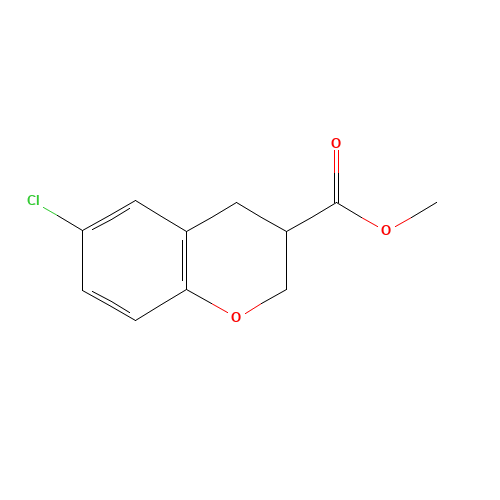 methyl 6-chloro-3,4-dihydro-2H-chromene-3-carboxylate (CAS: 68281-66-3) - Chemical Structure and Molecular Formula 